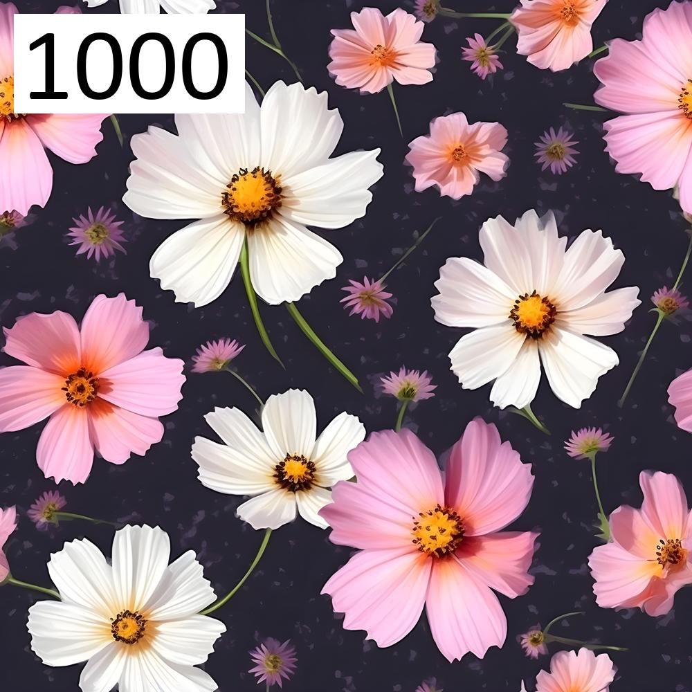 Pattern of 1000 cosmos flowers