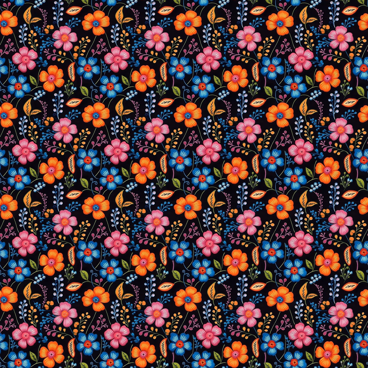 Pattern 1211 flowers impressionism