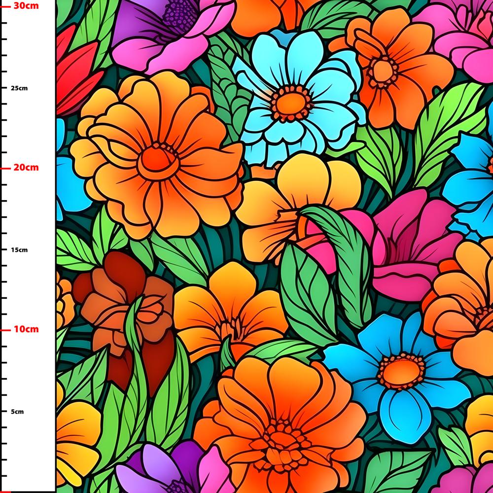 Wzór 1145 kwiaty kolorowanka