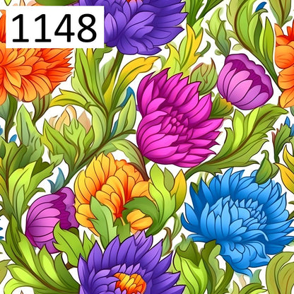 Pattern 1148 flowers coloring book