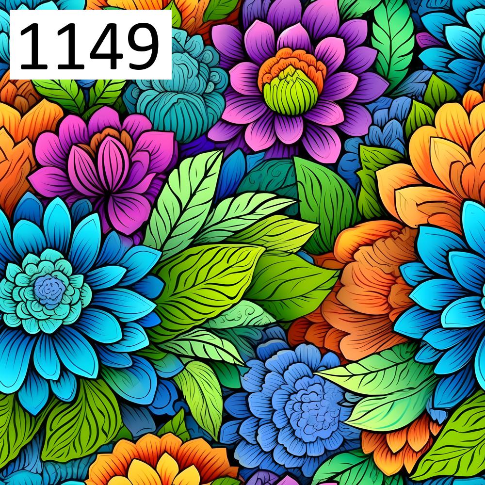 Pattern 1149 flowers coloring book