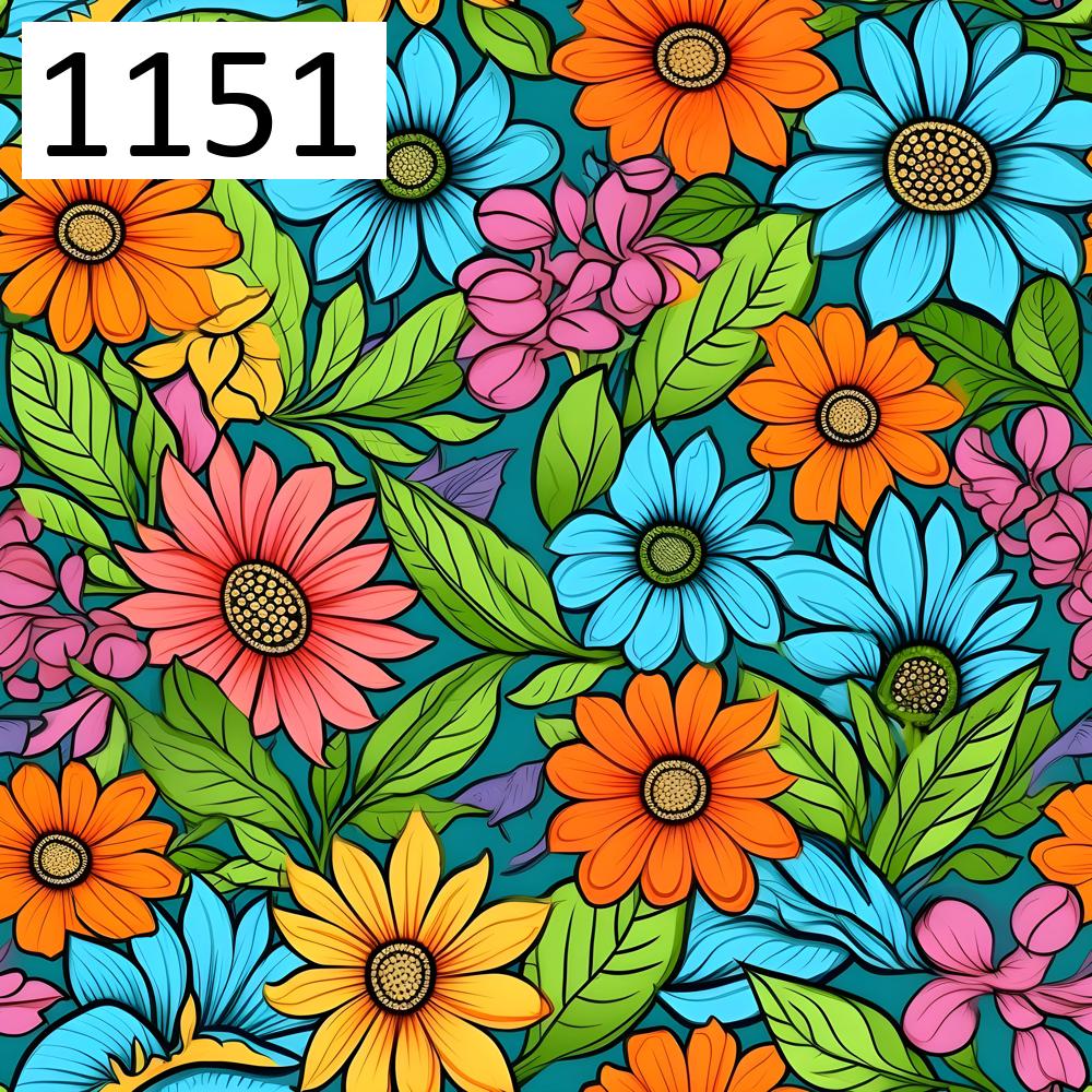 Pattern 1150 flowers coloring book