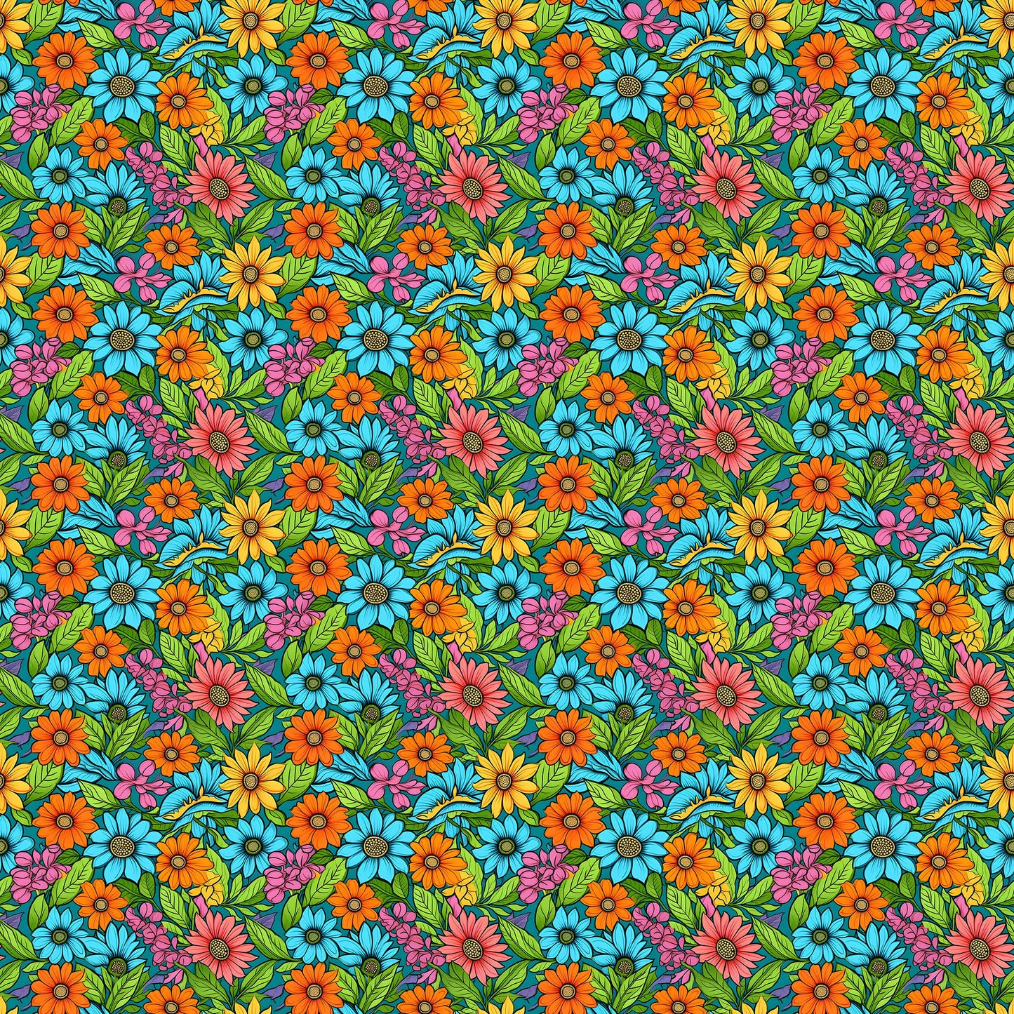 Pattern 1150 flowers coloring book