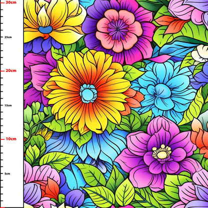 Pattern 1153 flowers coloring book