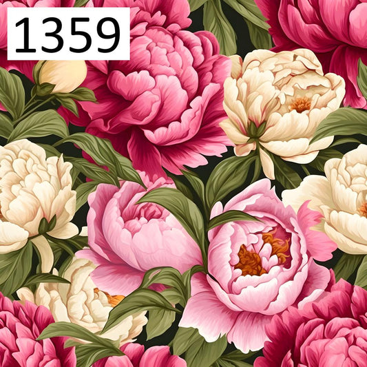 Wzór 1359 kwiaty piwonie