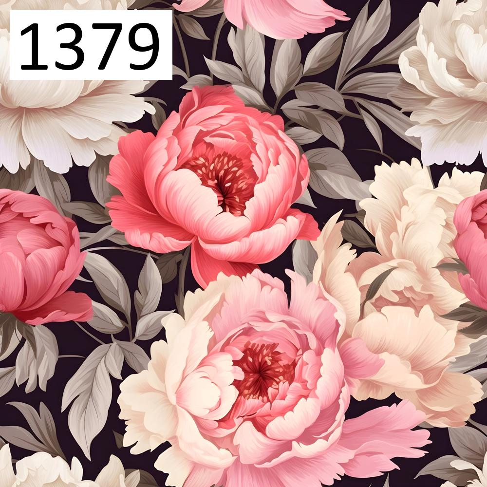 Wzór 1379 kwiaty piwonie