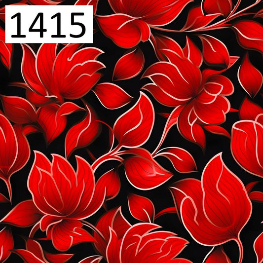 Wzór 1415 kwiaty czerwone