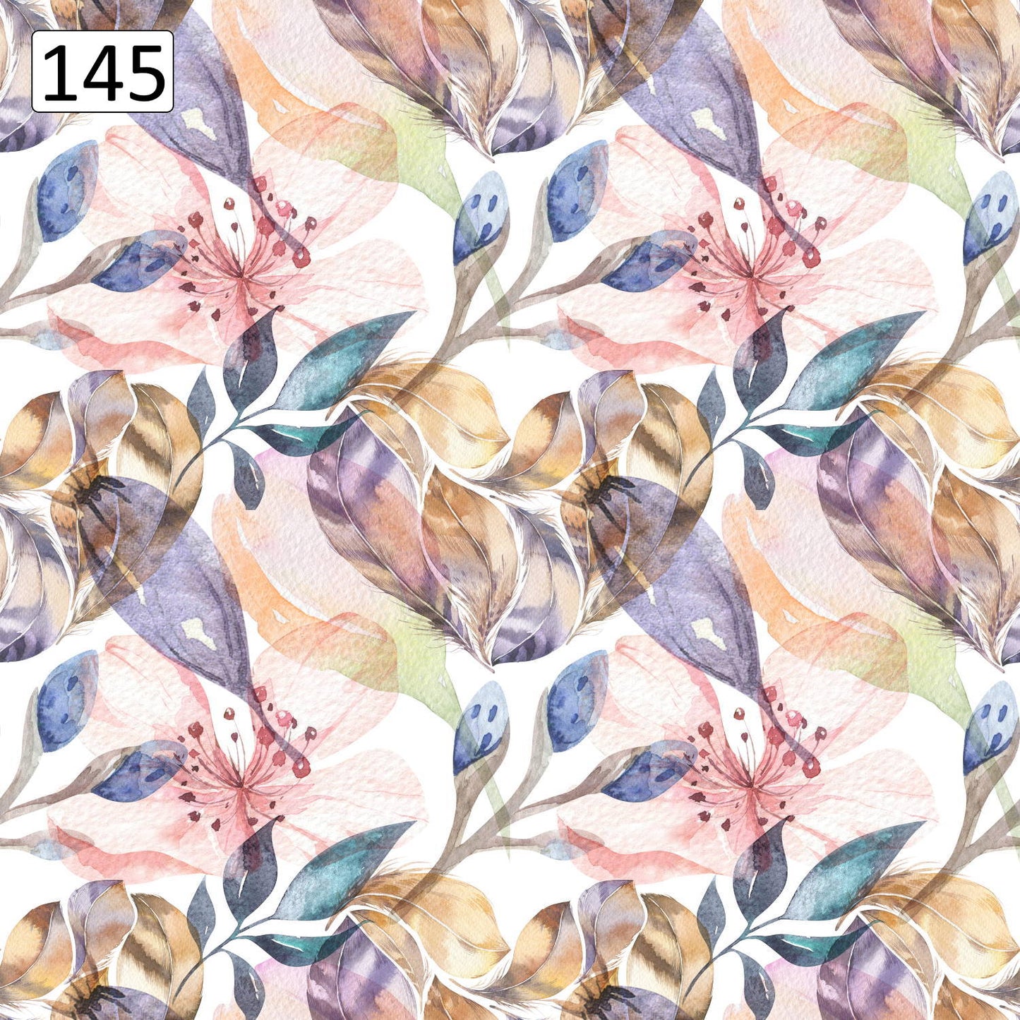 Pattern 145 colorful leaves