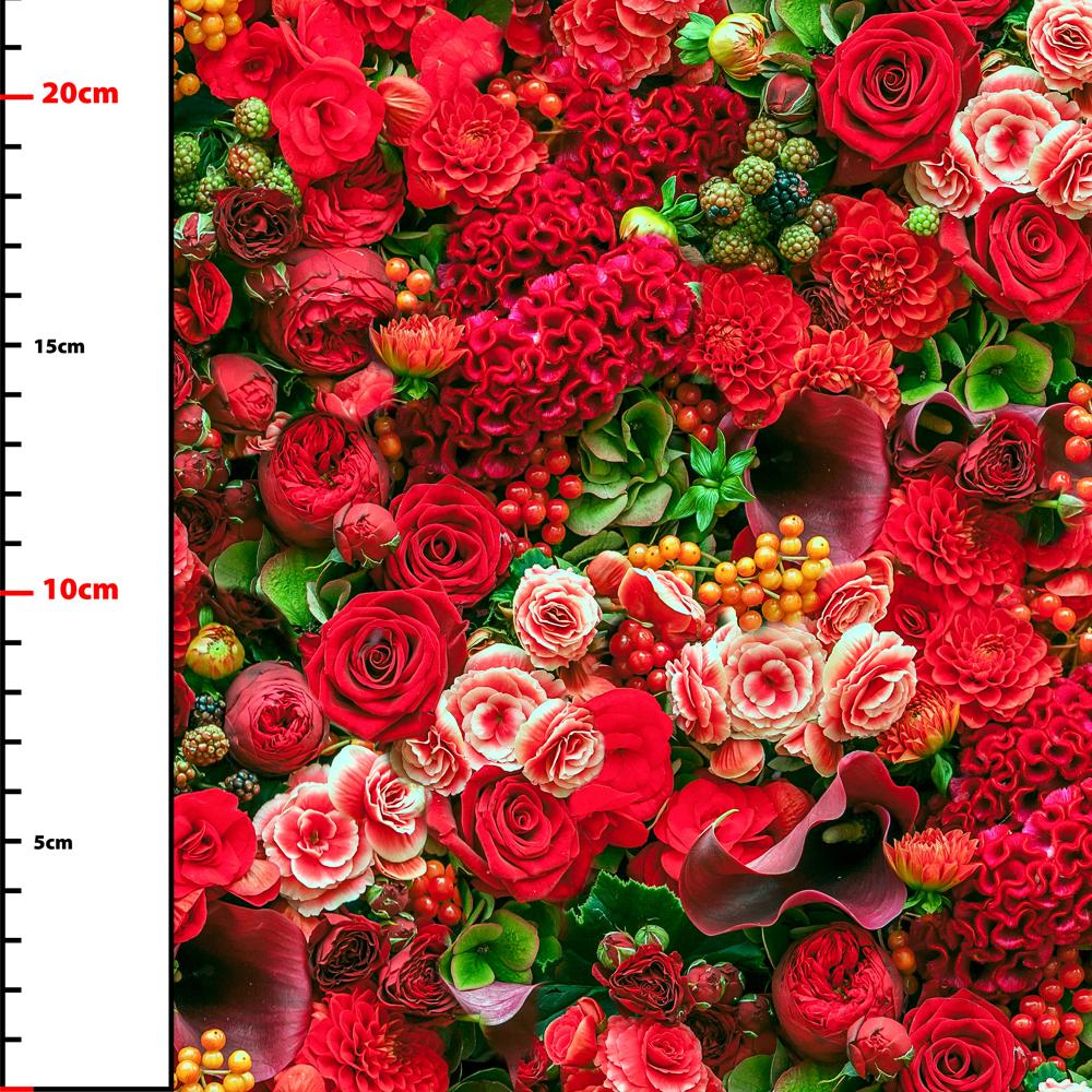 Wzór 186 kwiaty czerwień