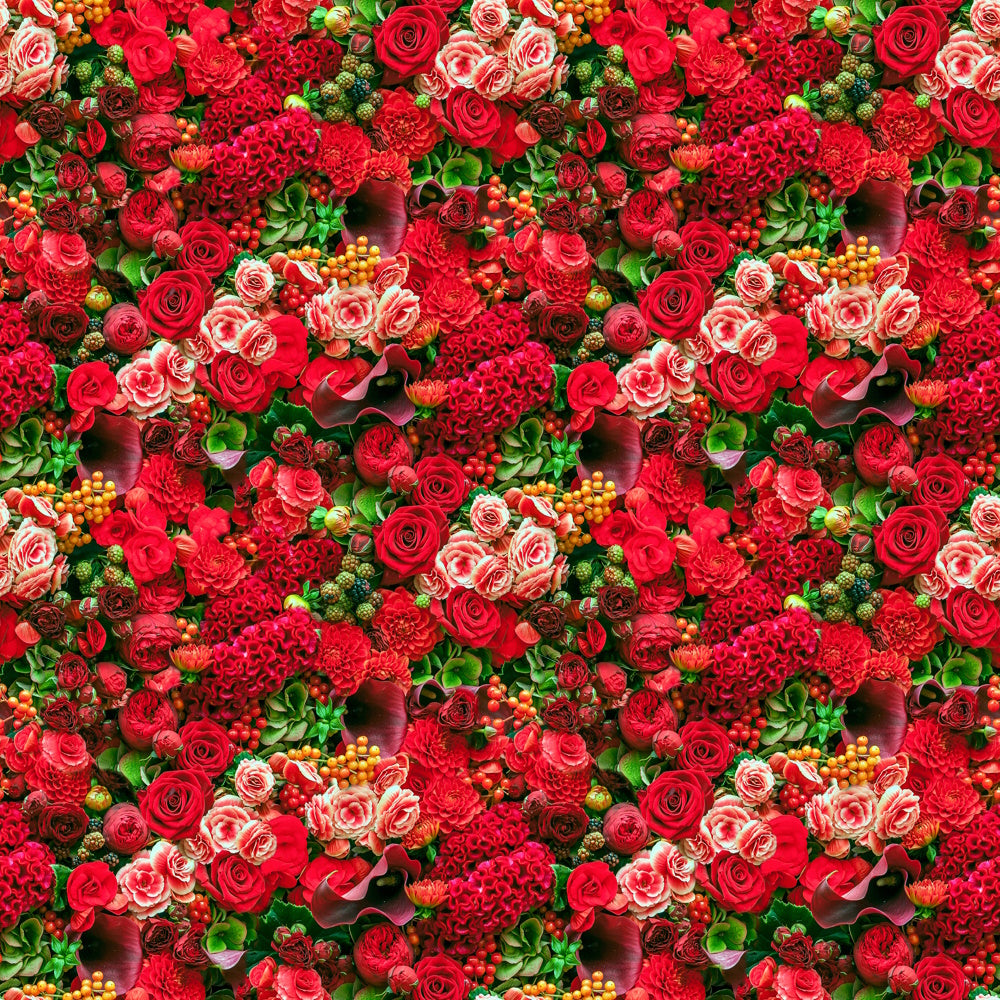 Wzór 186 kwiaty czerwień