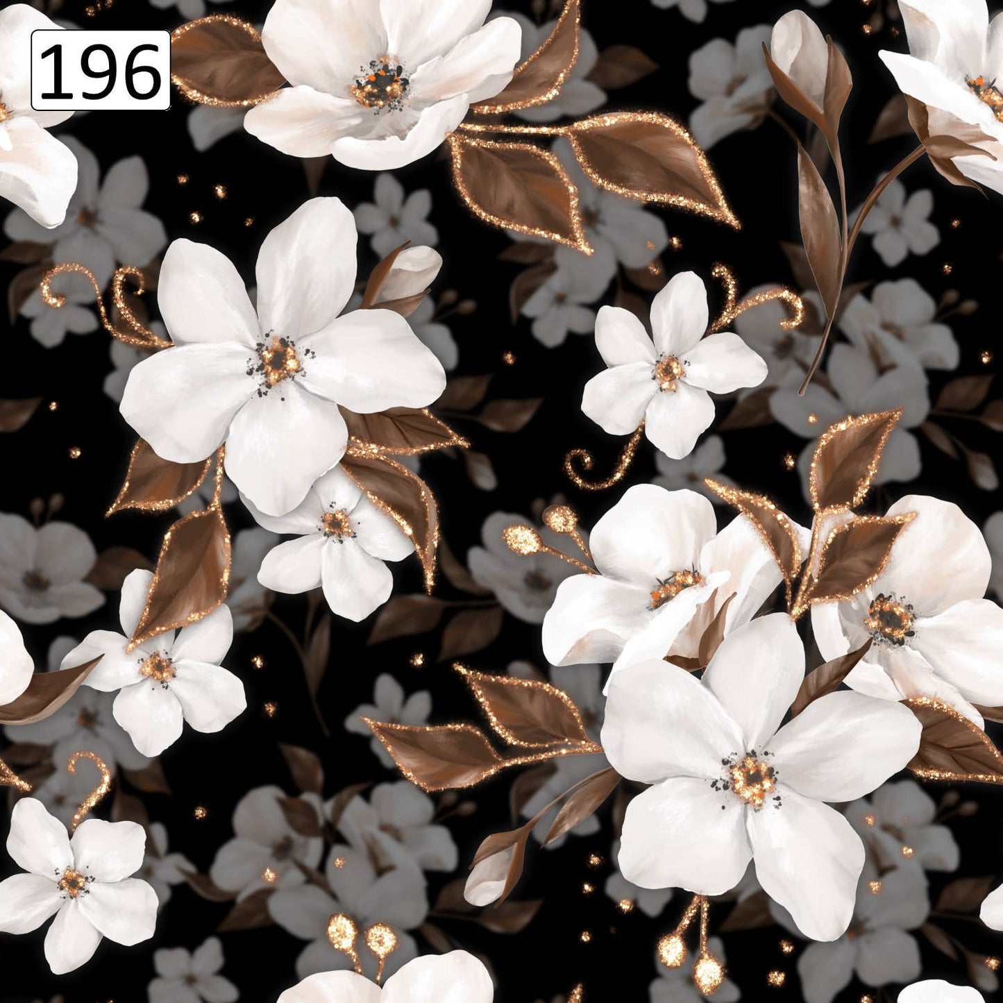 Wzór 196 białe kwiatki