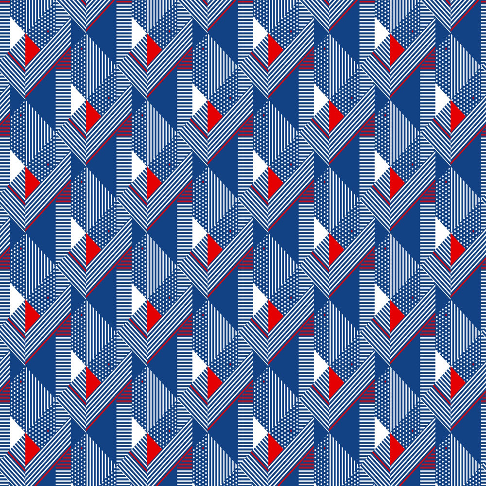 Pattern 1 colorful zigzags - print