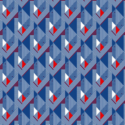 Pattern 1 colorful zigzags - print