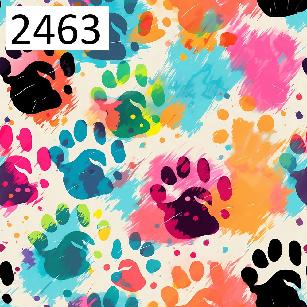 Wzór 2463 pies kolorowe łapki