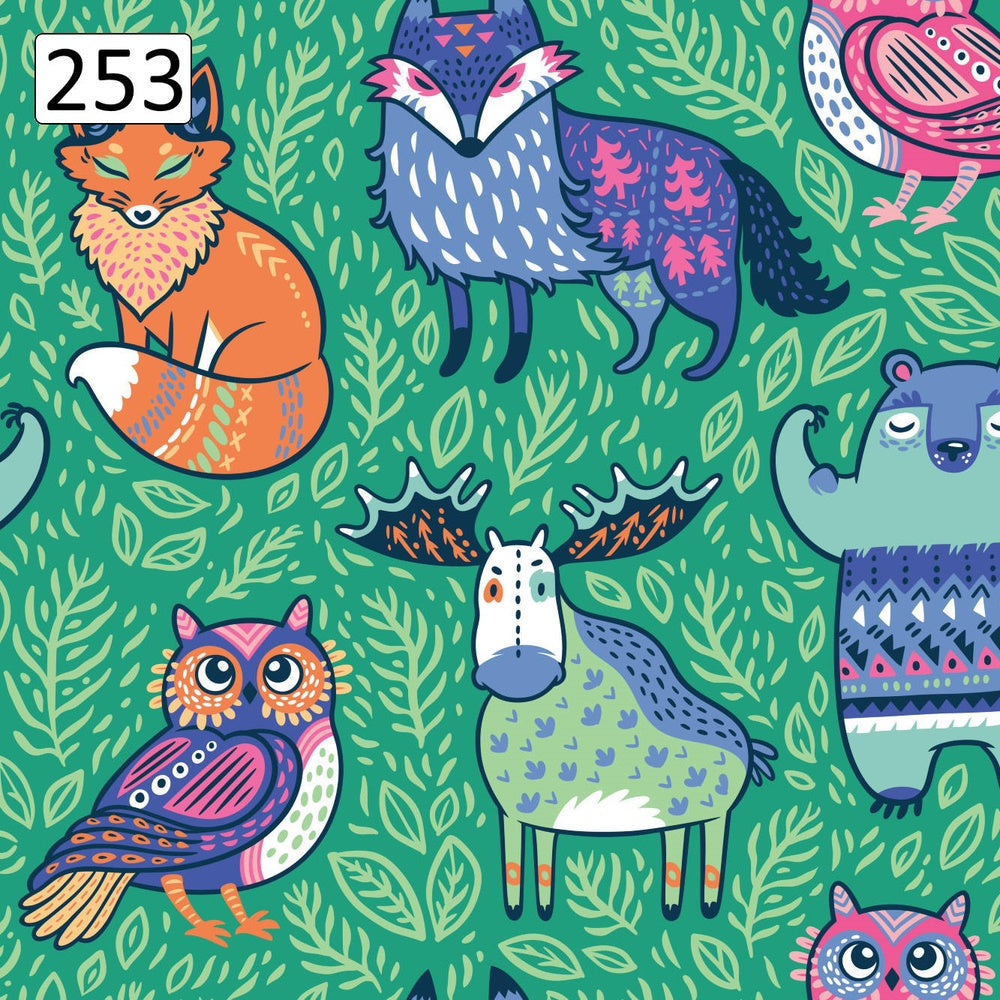 Wzór 253 zwierzęta las