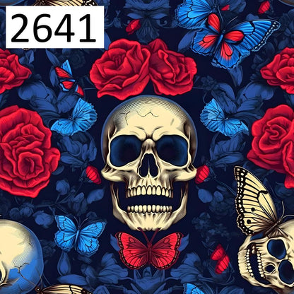 Wzór 2641 czaszki motyle