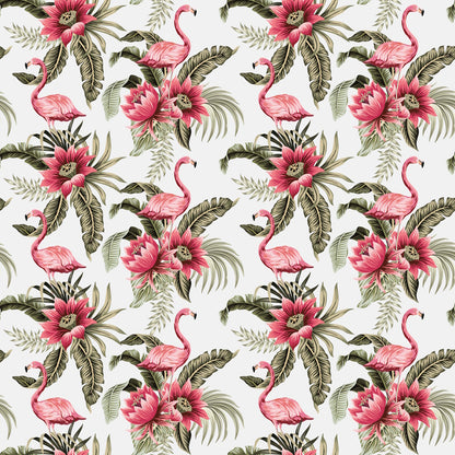 Pattern 27 flamingos flowers