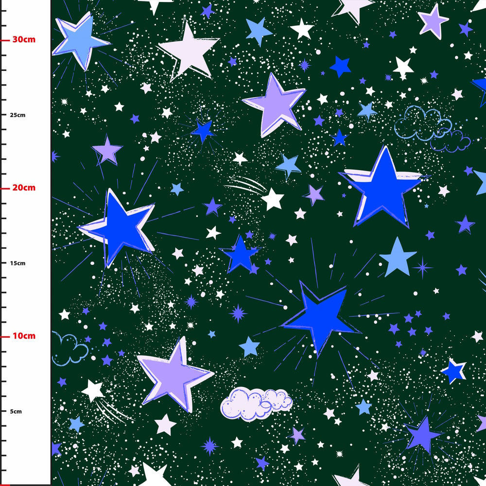Wzór 329 niebieskie gwiazdki