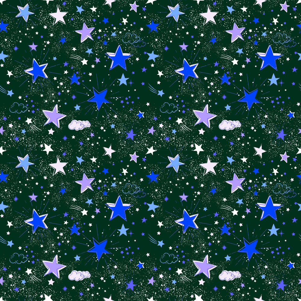 Wzór 329 niebieskie gwiazdki