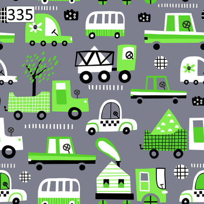 Wzór 335 zielone samochody