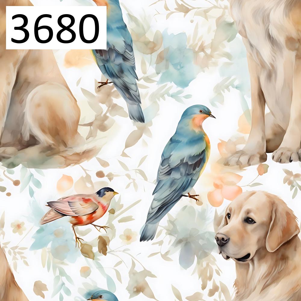 Wzór 3680 psy ptaki