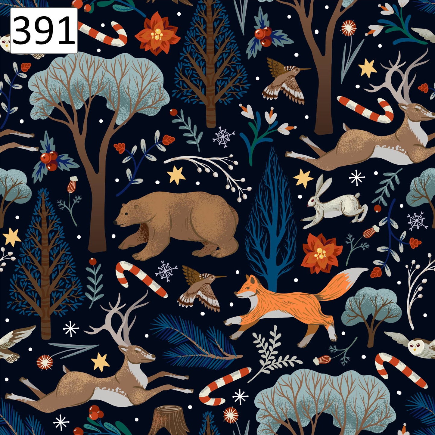 Wzór 391 święta las zwierzęta