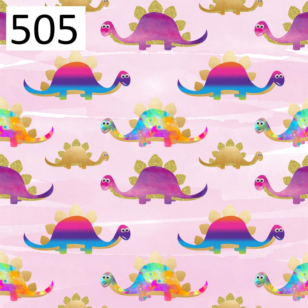 Wzór 505 tęczowe dinozaury