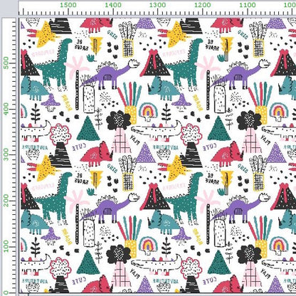 Pattern 1 colorful zigzags - print