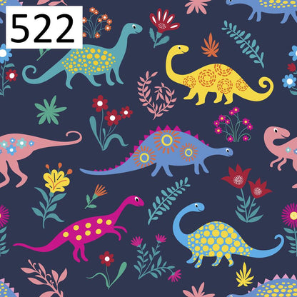 Wzór 522 dinozaury kwiaty