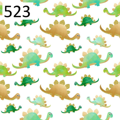 Wzór 523 zielone dinozaury