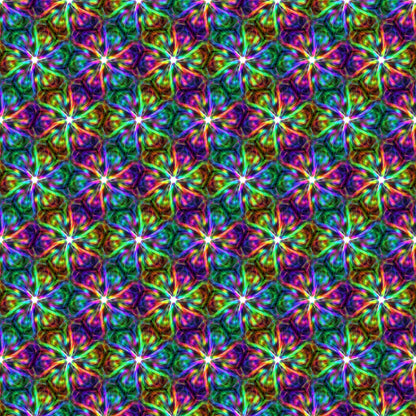 Pattern 1 colorful zigzags - print