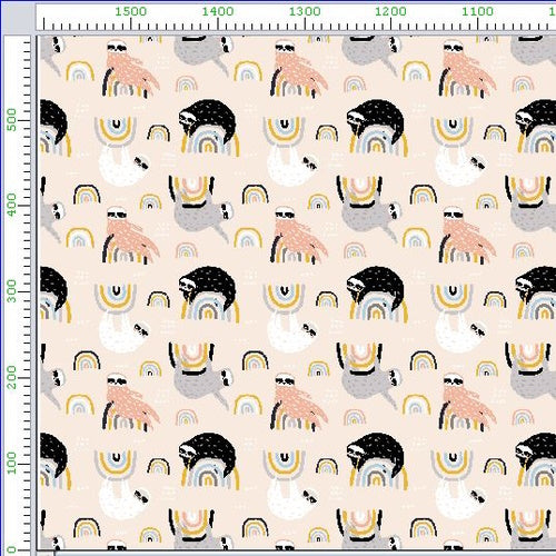 Pattern 1 colorful zigzags - print