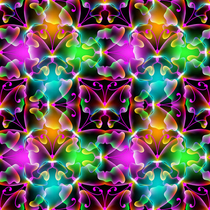 Pattern 1 colorful zigzags - print