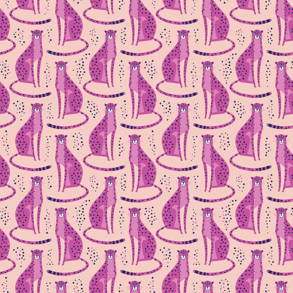 Wzór 645 różowy gepard
