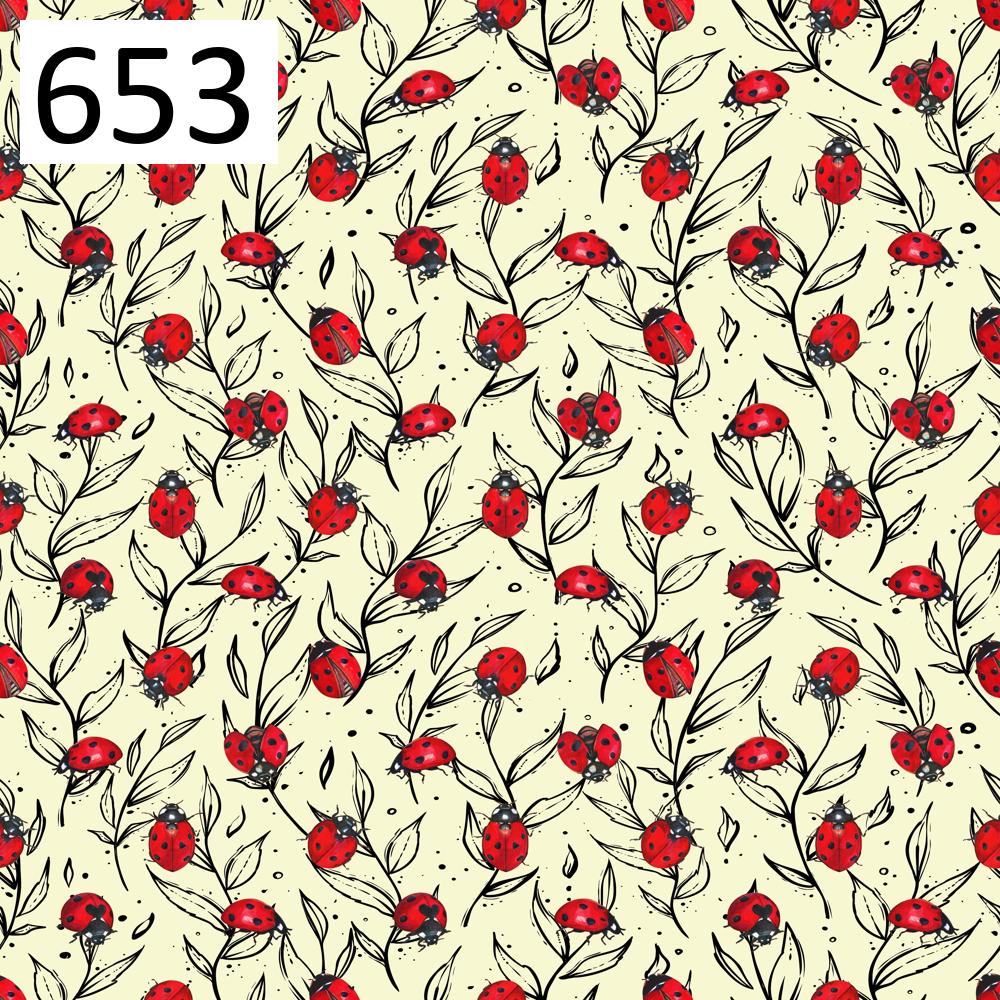 Pattern 653 ladybug leaves