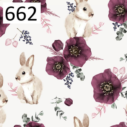 Pattern 662 flower bunnies