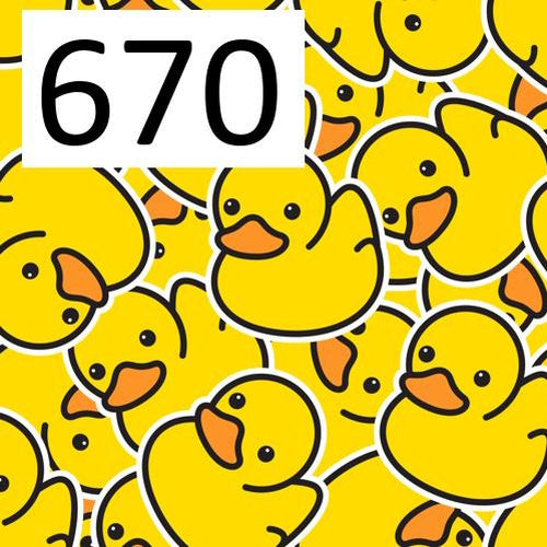 Wzór 670 żółte kaczki