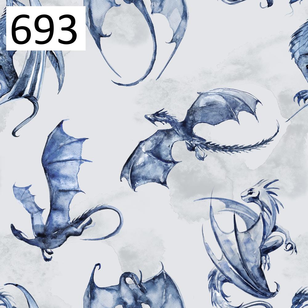 Pattern 693 blue dragons