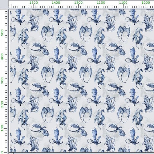 Pattern 693 blue dragons