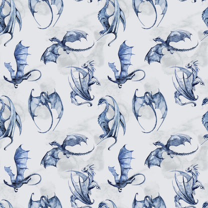 Pattern 693 blue dragons