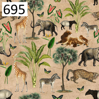Pattern 695 jungle animals