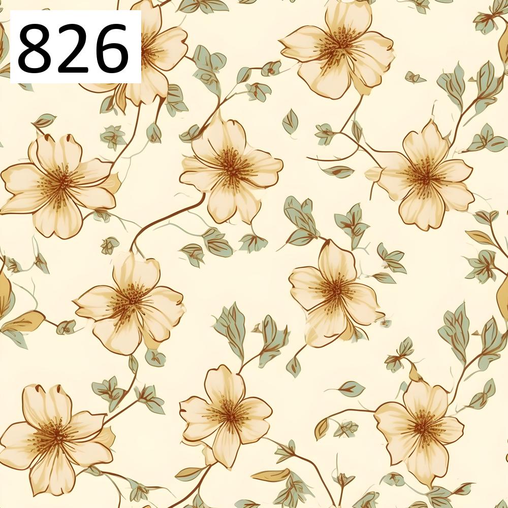 Pattern 826 beige flowers