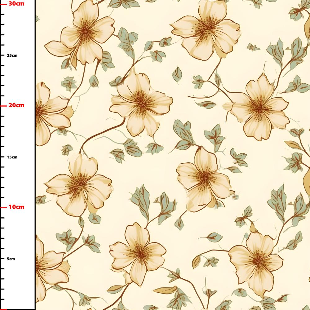 Pattern 826 beige flowers