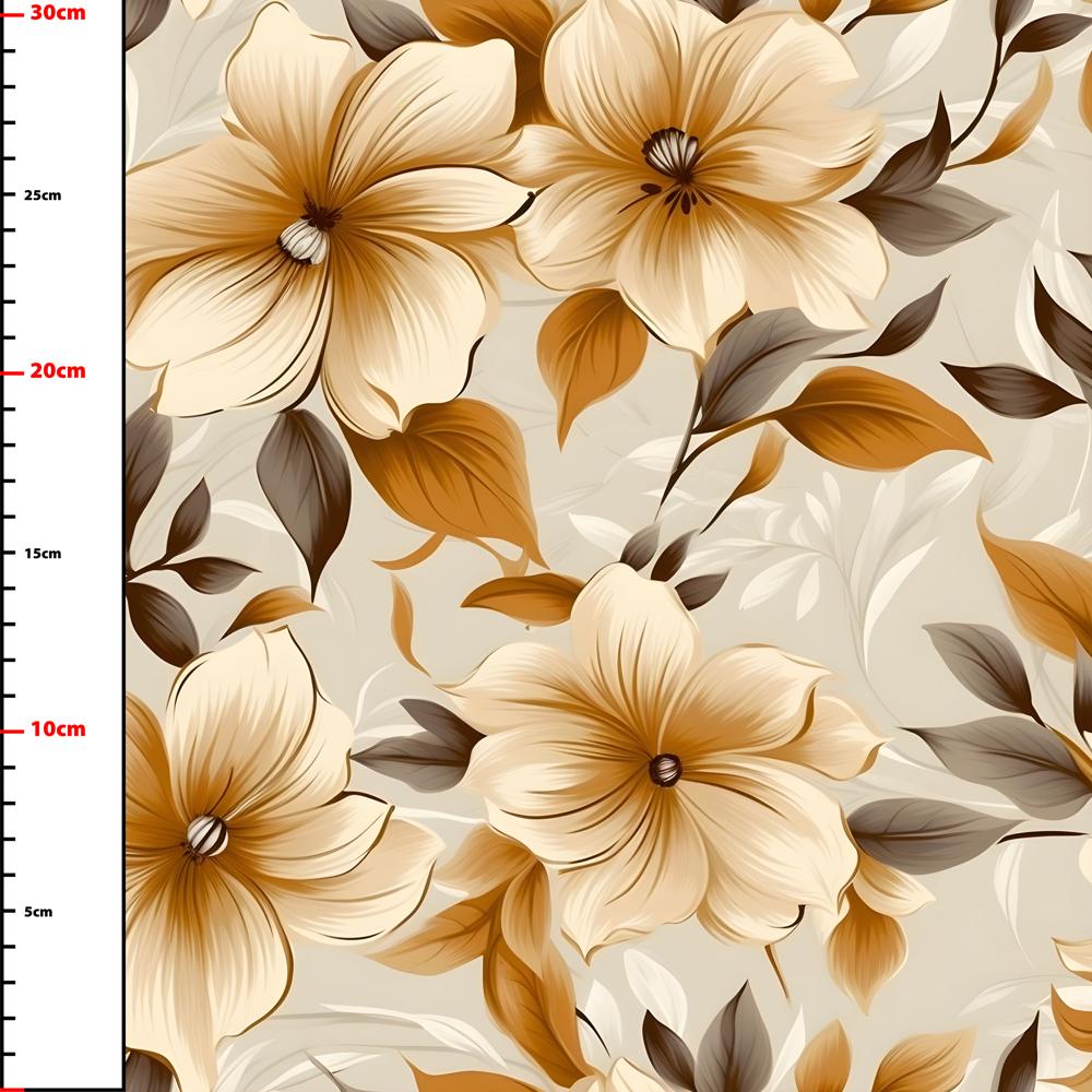 Pattern 832 beige flowers