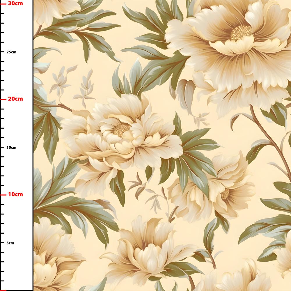Pattern 835 beige flowers