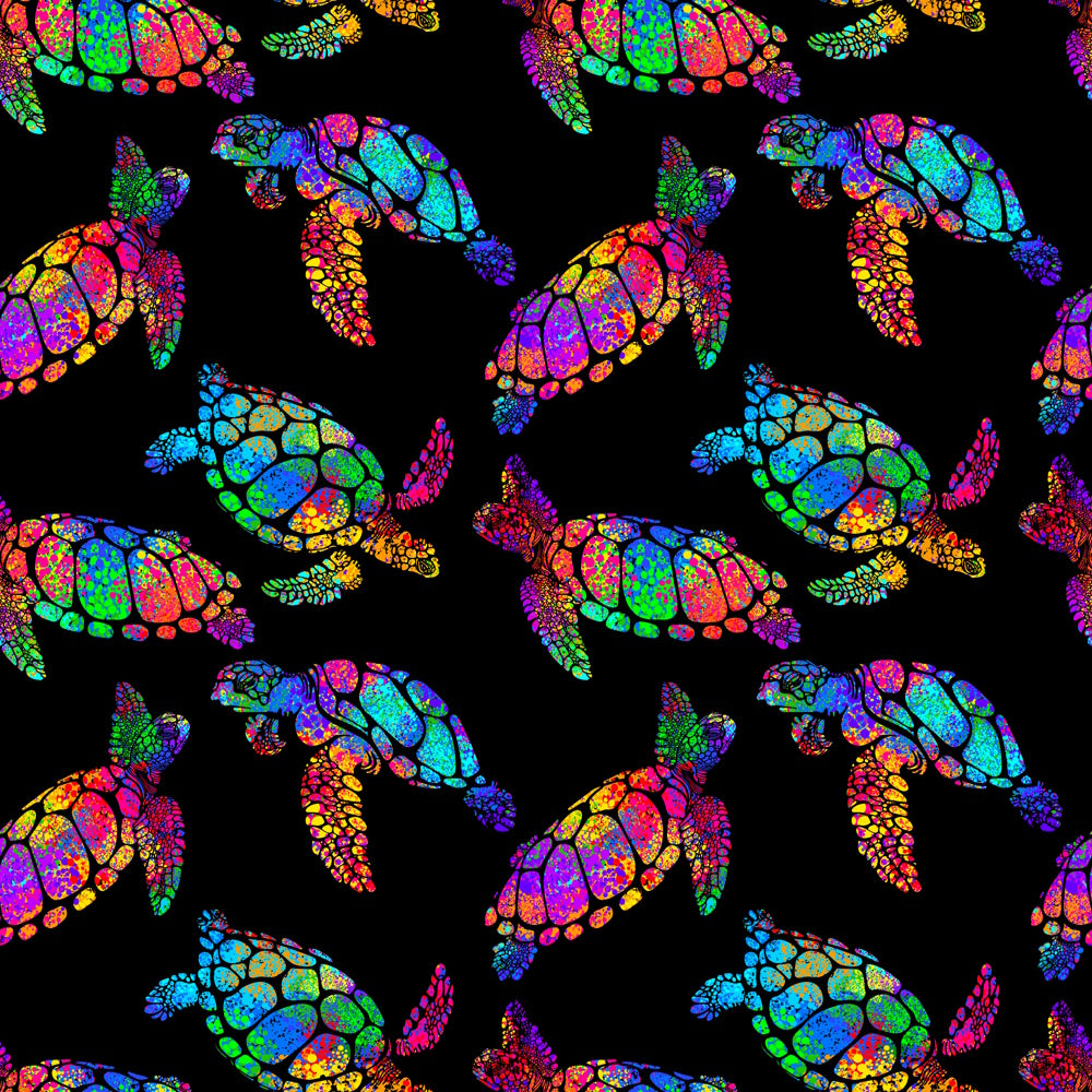 Wzór 83 kolorowe żółwie