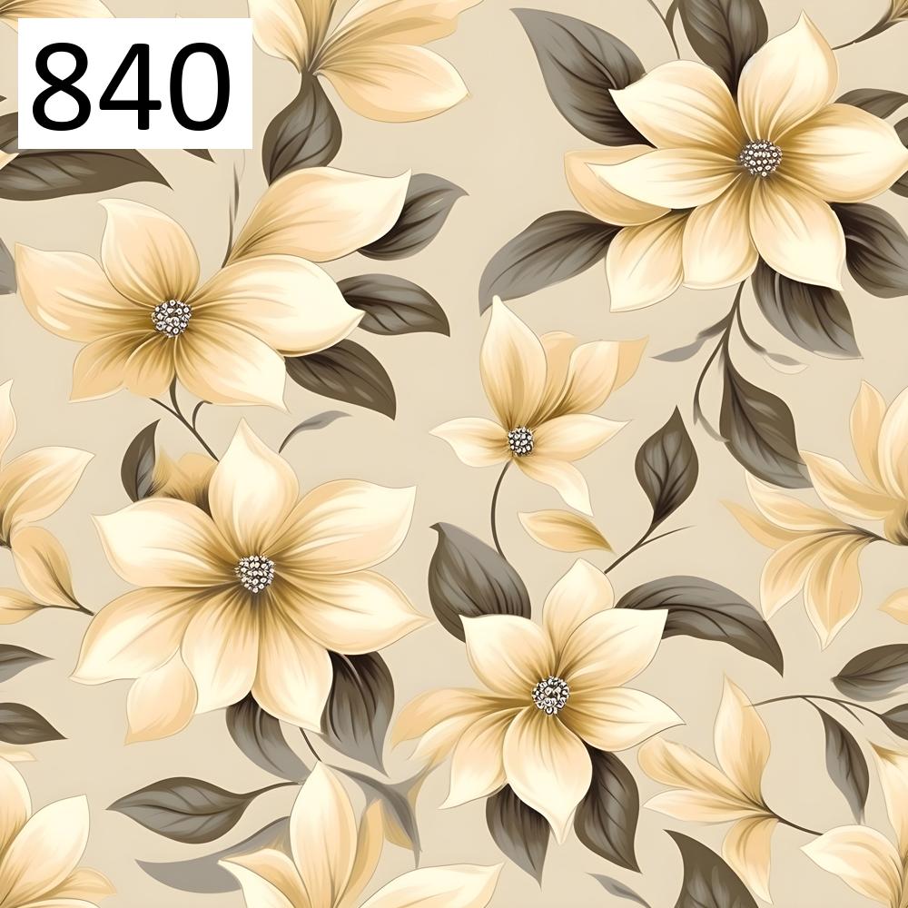 Pattern 840 beige flowers