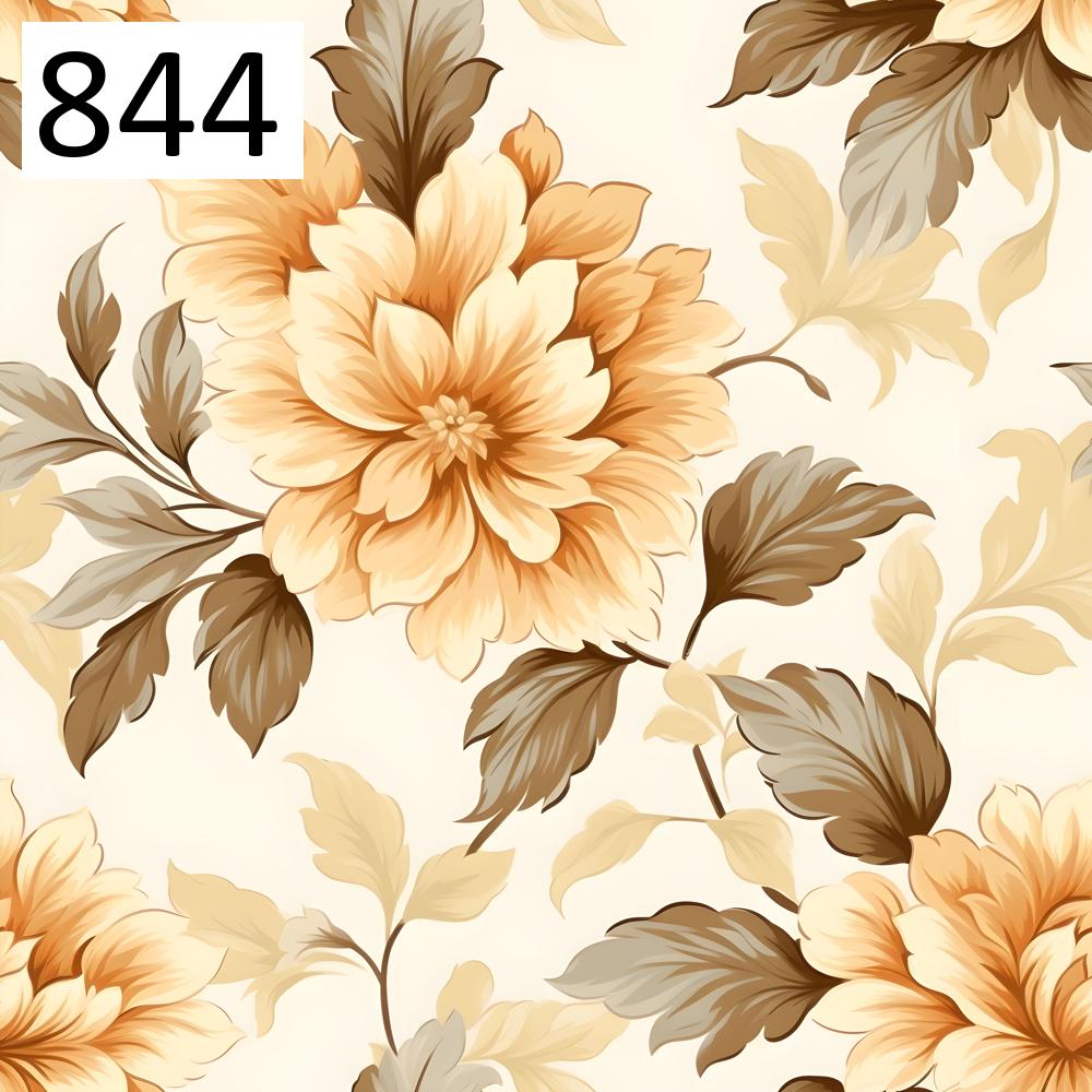 Pattern 844 beige flowers