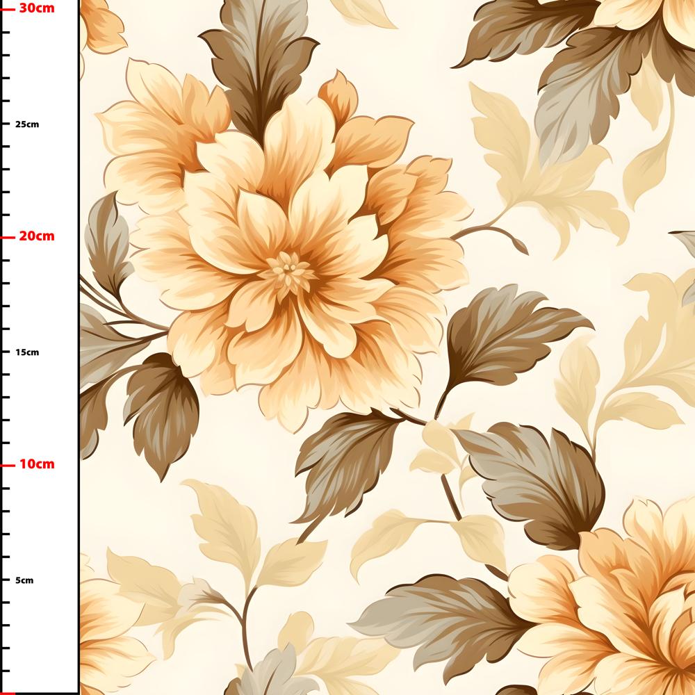 Pattern 844 beige flowers