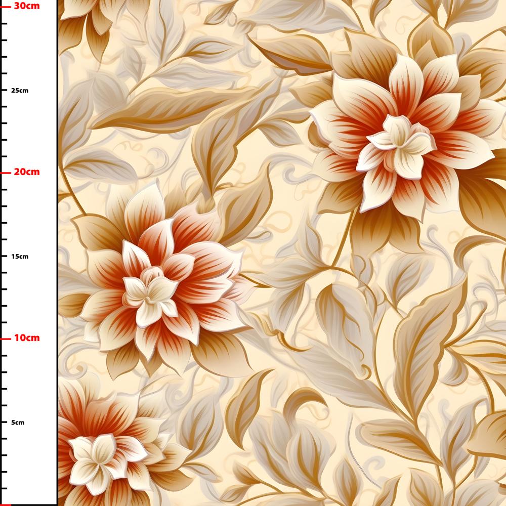 Pattern 850 beige flowers